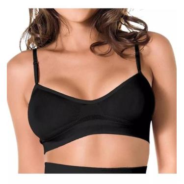 Imagem de Sutiã Top Básico Microfibra sem bojo sem Aro Zee Rucci, Preto, GG