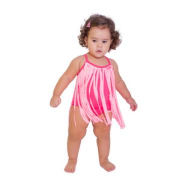 Imagem de Maiô infantil Encanto - Tirinhas - ECO&PLAY, Rosa, 01 ano