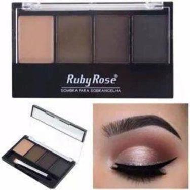 Imagem de Trio sombras para sobrancelha  3 cores com primer  ruby rose  bh - 935