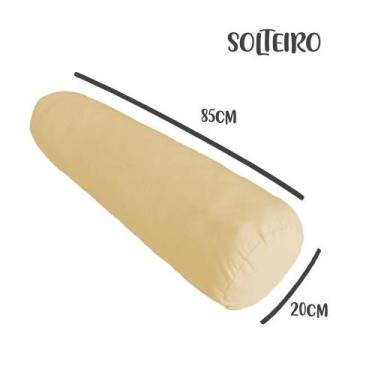 Imagem de Capa para Rolo de Cabeceira Solteiro 85x20cm Cru Arrumadinho Enxovais