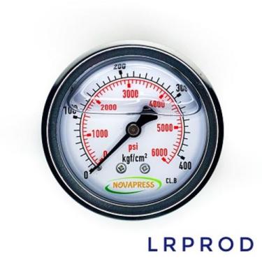 Imagem de Manômetro horizontal -diam.63mm (2. 1/2 ) com escala de 0-400 KGF/CM2 