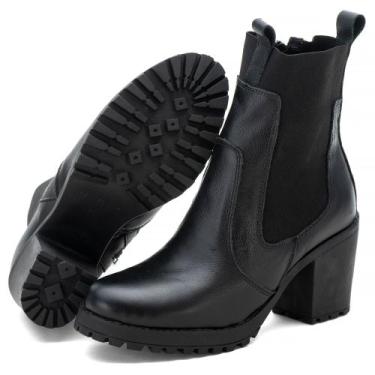 Imagem de Bota Feminina Tratorada em Couro: Estilo e Conforto - Morph Store, 35,