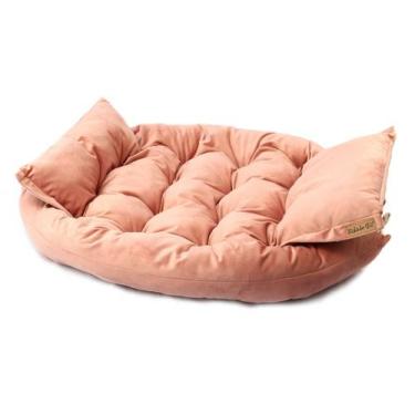 Imagem de Colchão Luxo para Cachorro e Gato Pet - Bichinho Chic, Rosa, M