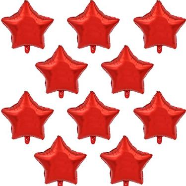 Imagem de BEISHIDA 30 balões vermelhos de 45,7 cm, balões de alumínio para chá de bebê, revelação de gênero, casamento, baile mágico ou decoração de festa de noivado