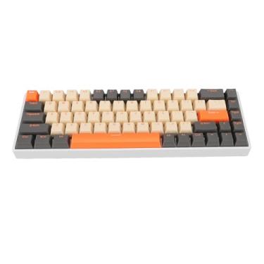 Imagem de Teclado Mecânico Portátil para Jogos 60%, Teclado Retroiluminado RGB Dinâmico de 68 Teclas, Teclado Ergonômico Tipo C Com Fio Com Interruptor Vermelho, para PC, Laptop