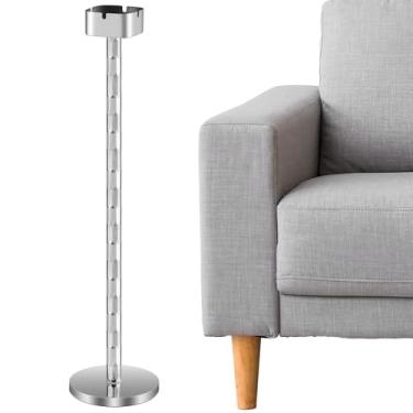 Imagem de MorningRo Cinzeiro de Aço Inoxidável Prata 65 cm de Altura, Design Clássico para Área Externa