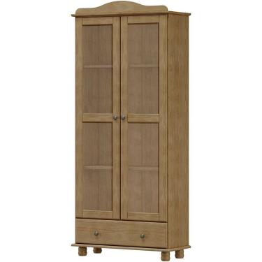 Imagem de Armario Cristaleira Madeira Maciça 85 cm 8932 Freijo Milani Store