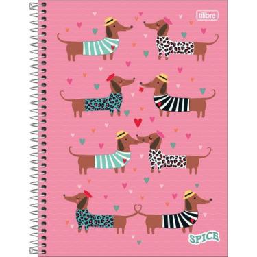 Imagem de Caderno Univ. Capa Dura 1 Matérias Spice Fem. 80 Fls Tilibra Com Adesi