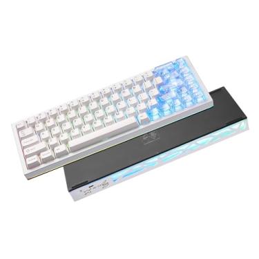 Imagem de YUNZII Teclado Mecânico Sem Fio Al65, Cnc Totalmente Em Alumínio, Suporta Estrutura De Junta De Software Qmk/Via, 60% Hot Swappable Com Retroiluminação Rgb Bt/2.4G/Usb-C Para Mac/Windows (Branco, Ga
