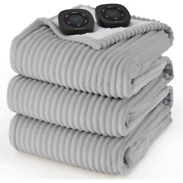 Imagem de Cobertor Elétrico Bedsure Queen Size - Flanela Macia com Nervuras