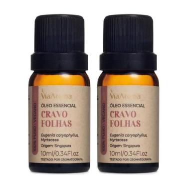 Imagem de Óleo Essencial Cravo Folhas 10 ml Via Aroma - Kit 2 Unidades