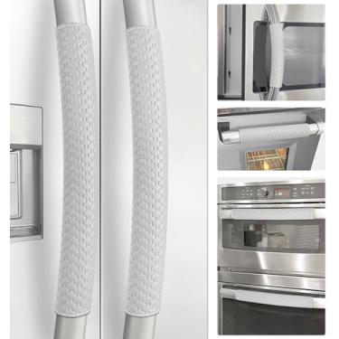 Imagem de Capas de maçaneta de porta de geladeira, 6 peças, capas de maçaneta de eletrodomésticos de desempenho, capas de maçaneta de geladeira antiderrapantes, mantenha sua cozinha limpa, protetores de