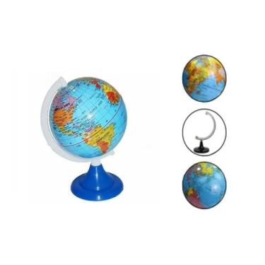 Imagem de Globo Terrestre De Mesa Decorativo Giratório Mini Mapa Mundi