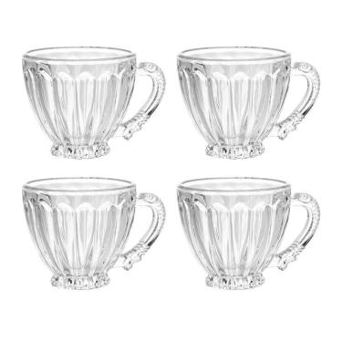 Imagem de Jogo 4 XícarasDe Chá De Cristal Ecológico Café Imperial 200ml Lyor