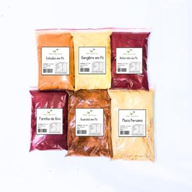 Imagem de Kit Gengibre Guaraná Catuaba Maca Peruana Beterraba Farinha de Uva (100grs de Cada)