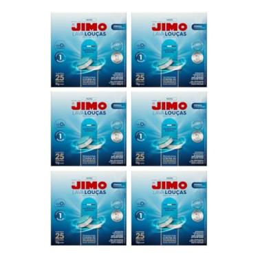 Imagem de JIMO Linha Completa para Lava-Louças - Lava Louças, Lava Máquinas, Abrilhantador, Pastilhas, Gel, Limpeza Profunda, Brilho Intenso e Proteção (6, 25 Pastilhas)