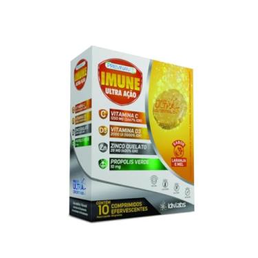 Imagem de Previnavit Imune Ultra Ação - 10 Comprimidos Efervescentes Laranja e Mel - IDN Labs