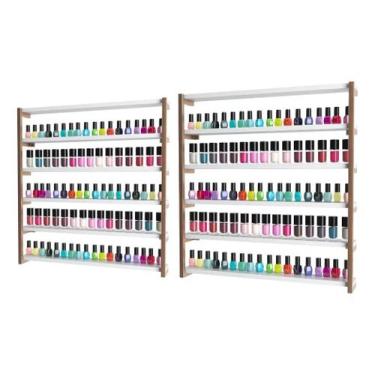 Imagem de Nicho Expositor de Esmaltes Manicure Salão de Beleza Modelo Industrial