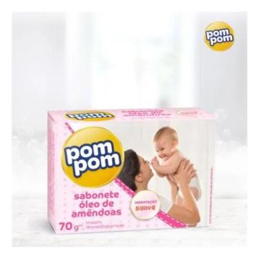 Imagem de Sabonete Em Barra Pom Pom Para Bebês - 70g, Rosa