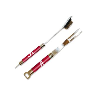 Imagem de NCAA Alabama Crimson Tide Conjunto de limpador de garfo e grelha para churrasco