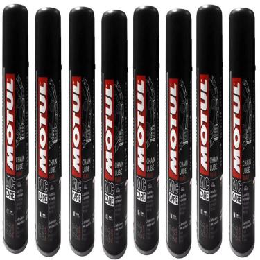 Imagem de Kit Com 8 Lubrificantes Corrente Moto Bike Motul C2 Chain Lube Road 200Ml