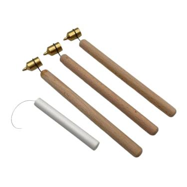 Imagem de UGPLM 3 canetas de pintura com fluido de escrita de linha fina com reservatório, ferramenta de limpeza de haste para caligrafia, lascas de pedra, letras