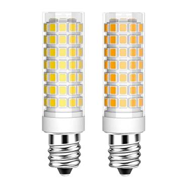 Imagem de SZKOV Pacote Com 2 Lâmpadas Led E12 Kx 2000 Para Substituição Em Máquina De Costura Brother, Secadora Roupas, Tambor, Dispensador Água, Candelabro 120V, Base Parafuso Edison, 8W, Branco Quente, 3000