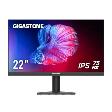 Imagem de Gigastone Monitor 22" Ips Com Luz De Fundo Led, 75Hz, Resolução Fullhd 1920 X 1080, 1080P, 178° Visão Ampla, Sem Moldura, 4Ms, Tecnologia Cuidados Os Olhos, Inclinação Ergonômica, Suporte Vesa, Hdmi
