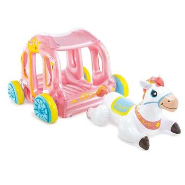 Imagem de Casinha Carruagem da Princesa com Cavalinho Inflável Intex