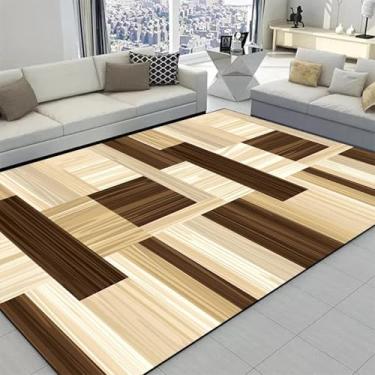 Imagem de Tapetes geométricos modernos para sala de estar, cores claras e luxuosas, para decoração de quarto, sofá, área grande, macio, tapete para sala de estar (200 x 250 cm, 78,7 x 98 pol./DT-4155 Flane