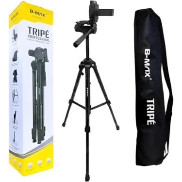 Imagem de Tripé Profissional B-MAX BMG-69 Para Celular e Câmera – 1,3m de Altura – Suporte Para Câmera e Celular