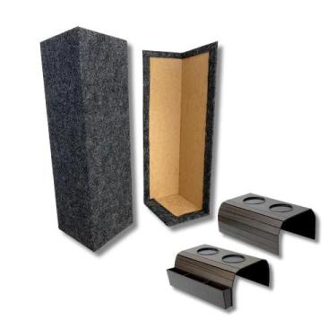 Imagem de Kit 2 Arranhador De Sofa E 2 Esteira Porta Copo Sofá Mdf Cor Marrom Ta