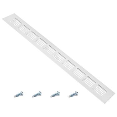 Imagem de Yinpecly 1 peça para saída de ar de liga de alumínio com 400 mm de comprimento, grade de ventilação retangular, cobertura de grelha com louvered 39 cm x 4 cm (C x L) para guarda-roupa, sapatos, pia,