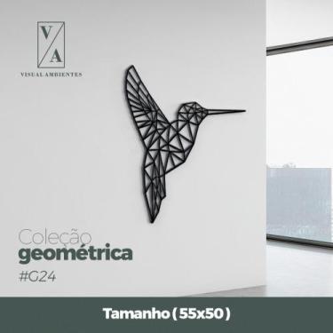 Imagem de Quadro Beija Flor Geometrico G24 - Visual Ambiente 