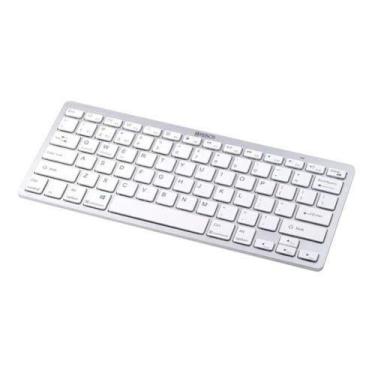 Imagem de Teclado Bluetooth Sem Fio Tablet Pc Notebook Branco - HREBOS