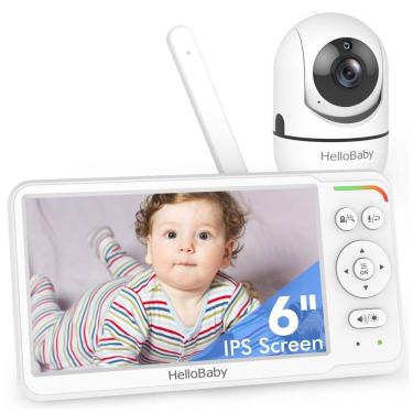 Imagem de Monitor de Bebê HelloBaby com Tela IPS - Visão Noturna, Bateria de 30 Horas, Controle Remoto de Câmera, Áudio Bidirecional