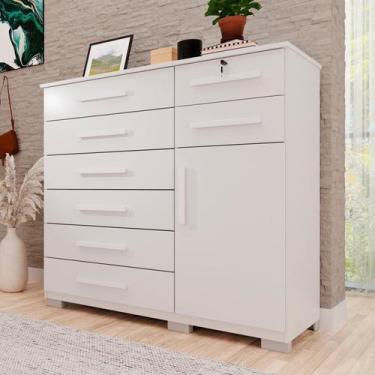 Imagem de Cômoda para Quarto 1 Portas 8 Gavetas Ônix Expresso Móveis - Espresso 