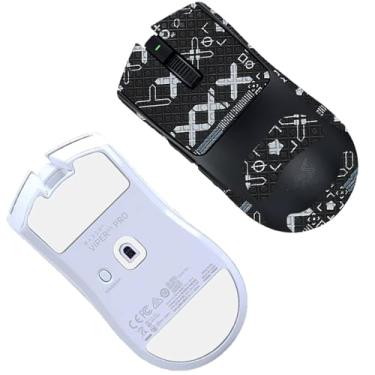 Imagem de Fita aderente para mouse cobertura total para Razer Viper V3 Pro, NOUKAJU bordas curvas arredondadas patins, kit de atualização de mouse profissional pré-cortado resistente ao suor autoadesivo