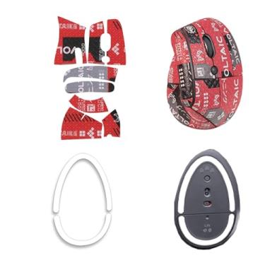 Imagem de NOUKAJU Fita de aderência de mouse para Logitech Lift, bordas curvas arredondadas, patins, kit de atualização de mouse profissional pré-cortado resistente ao suor autoadesivo (almofada de pé + fita
