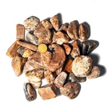 Imagem de 1 Kg Turmalina No Feldspato Rolado Natural G 30 a 45mm Tipo B - Crista