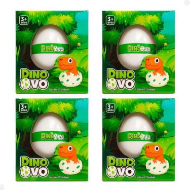 Imagem de Kit 4 Ovo Dinossauro Surpresa Brinquedo Choca Cresce na Água - Art Bri