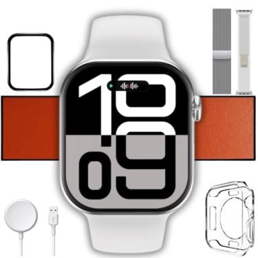 Imagem de Relogio Smartwatch Microwear W10 Pro Mini 42mm Gps Nfc Amoled Chatgpt + Brindes, Masculino Feminino - (Ideal para Pulso/Punho fino) (Branco)