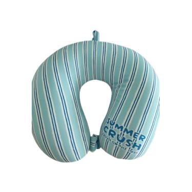 Imagem de Travesseiro de pescoço adequado para o verão – Almofada respirável e macia para avião, carro, escritório – lindas opções de cereja/listras