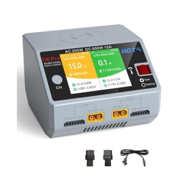 Imagem de Bateria HOTA D6 Pro RC AC200W DC 325W Carregador de equilíbrio duplo 15A para RC 1S 2S 3S 4S 5S 6S Baterias Lipo LiHv Nicd NiMH carregamento de bateria RC carro, barco, FPV Race Drone Parts