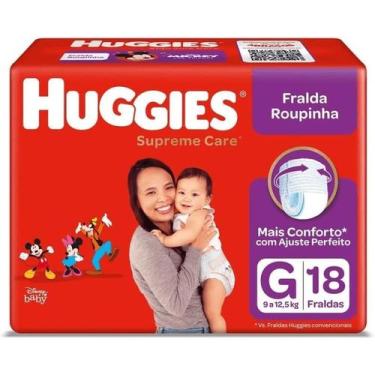 Imagem de Fralda HuGGies Supreme Care Roupinha G com 18 unidades