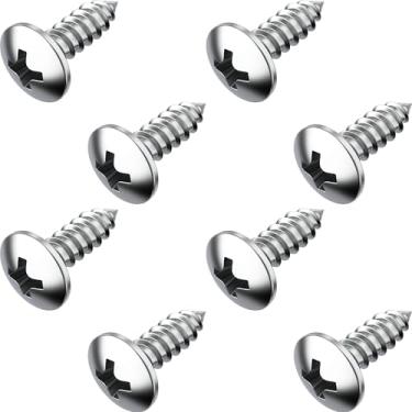 Imagem de Prime Ave Parafusos de aço inoxidável para placa de carro compatíveis com Ford Lincoln (pacote com 8)