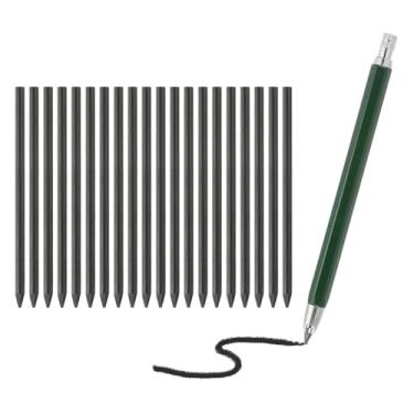 Imagem de PATIKIL Lapiseira de 4,0 mm, suporte mecânico grande para lápis de chumbo, suporte automático grande, com 20 peças, grafite 2B para desenho, arte, esboço, marcenaria, verde