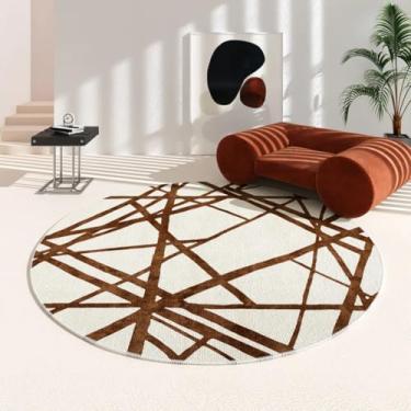 Imagem de Tapetes irregulares para sala de estar, tapete lavável moderno e minimalista para decoração de quarto, redondo e grosso (200x200 cm/U)