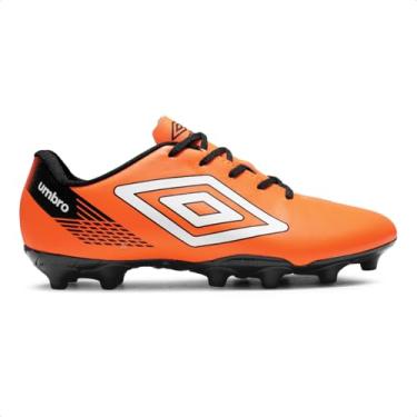 Imagem de Chuteira Campo Umbro On Masculino (Laranja/Branco, BR, Adulto, Numérico, 41)