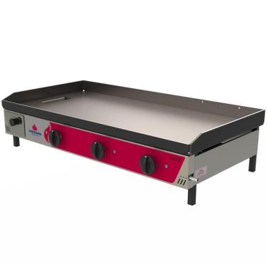 Imagem de Chapa Bifeteira Progás 100cm PR1000G Style Aço Inox a Gás Baixa Pressão c/Gaveta Coletor de Gordura 